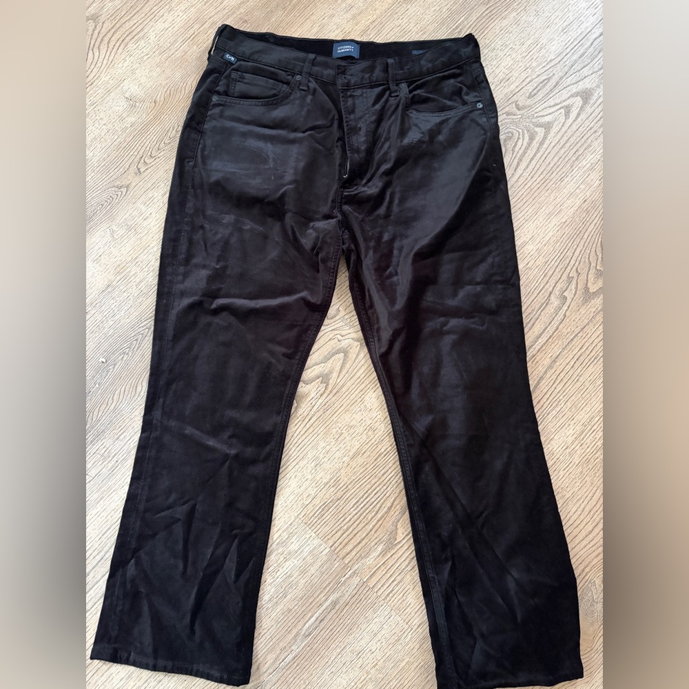 Citizens of Humanity black velvet flare pants - size 30